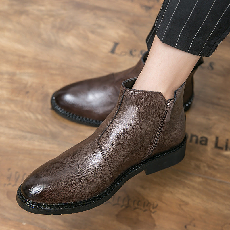 Damen Elegante Chelsea-Stiefel aus hochwertigem Leder R&B