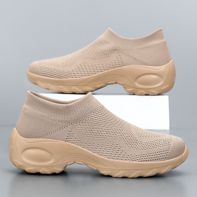 Damen Bequeme Slip-On Sportsneakers mit atmungsaktivem Mesh-Obermaterial