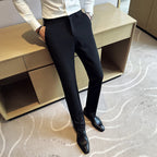 Herren elegante Anzughose aus leichtemStretchmaterial mit seitlichen Taschen R&B