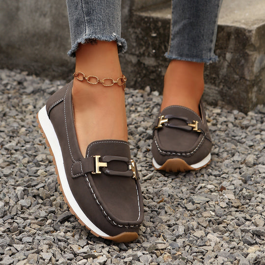 Damen Mokassins mit glamourosem Metall-Detail R&B