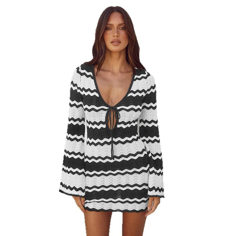 Damen lässiges Häkel-Shorts-Set R&B