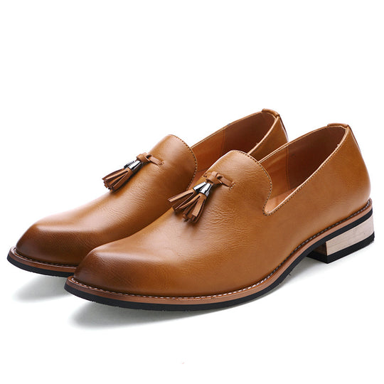 Damen Luxus Loafers aus echtem Leder mit modischen Fransen R&B