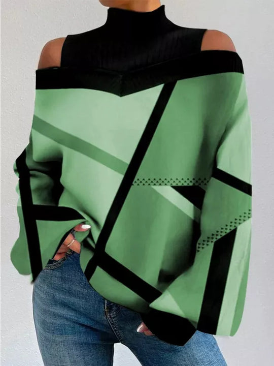 Damen Oversized Pullover mit angesagtem Grafik-Design R&B