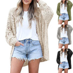 Damen offene Strickjacke