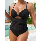 Damen Einteiler Badeanzug mit schickem Cut-Out und eleganten Details R&B