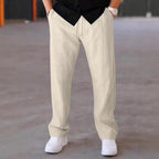 Herren elegante Freizeithose mit strukturiertem Design und elastischem Bund R&B