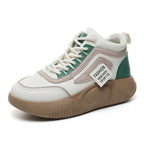 Damen Modische High-Top Sneakers mit atmungsaktiver Struktur und dämpfender Sohle R&B
