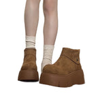 Damen Stiefeletten mit modischem Plateau und praktischen Druckknopf R&B