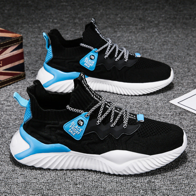 Damen sportliche Obermaterial-Stretch Sneakers mit rutschfester Sohle und hohem Komfort R&B
