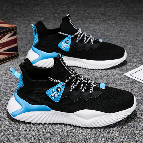 Damen sportliche Obermaterial-Stretch Sneakers mit rutschfester Sohle und hohem Komfort R&B