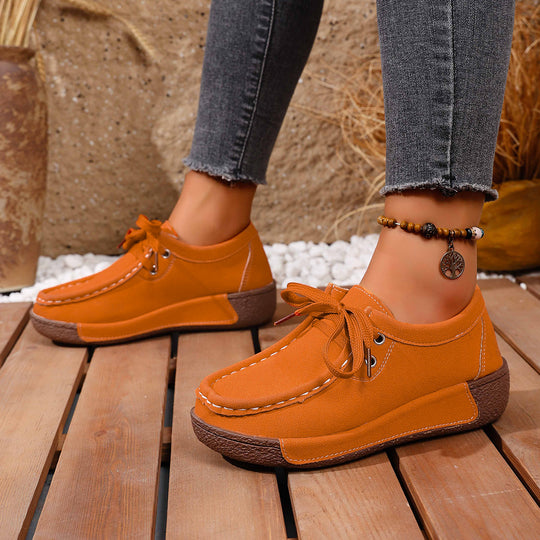 Damen bequeme Freizeitschuhe mit detailreichem Schnürdesign R&B