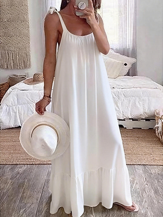 Damen Maxikleid mit trägerlosem Design R&B