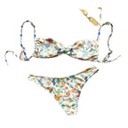 Damen Triangel-Bikini mit floralem Design und verstellbaren Trägern R&B