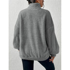 Damen Fleece-Pullover mit hohem Kragen R&B