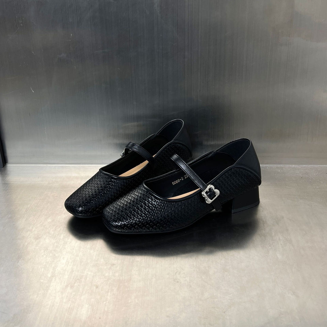 Damen Elegante Schnürschuhe mit modischer Riemenverzierung und bequemer Blockabsatz R&B