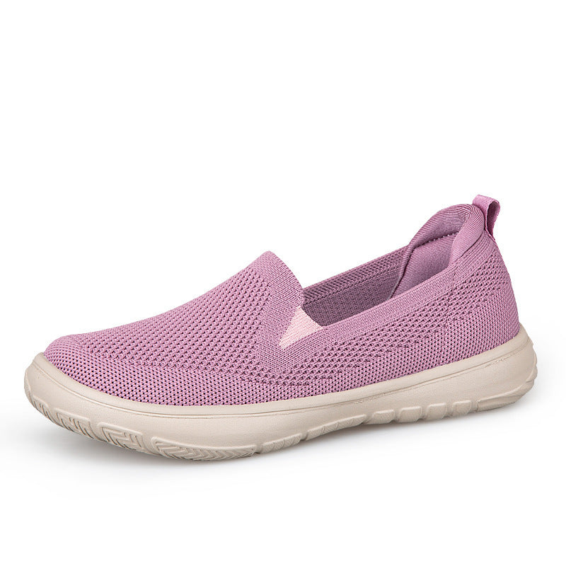Damen Slip-On Freizeitschuhe mit atmungsaktiver Mesh-Oberfläche und flexibler Sohle