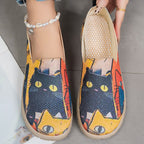 Damen Komfortable Slip-On Freizeitschuhe mit buntem Muster