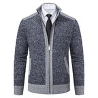 Herren Strickjacke mit hohem Kragen R&B
