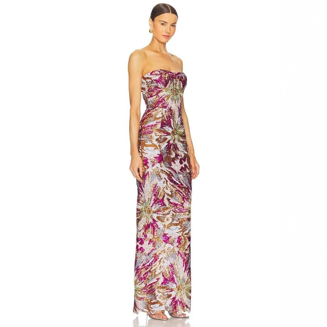 Damen Glamouröses Abendkleid mit schillernden Pailletten und taillierter Silhouette R&B