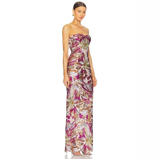 Damen Glamouröses Abendkleid mit schillernden Pailletten und taillierter Silhouette R&B