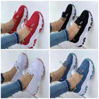 Damen Modische Sneaker mit atmungsaktiver Oberflächenstruktur und rutschfester Sohle