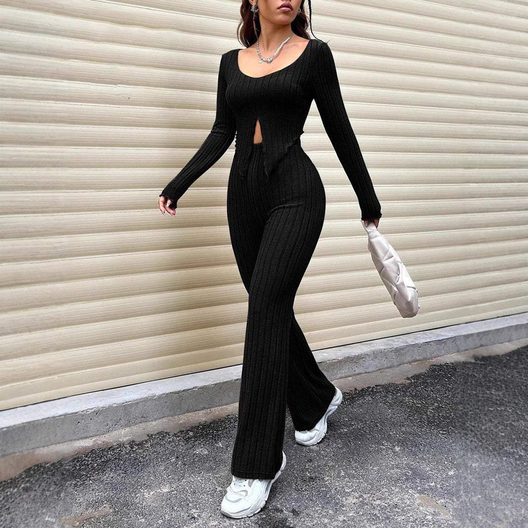 Damen Strickanzug mit modischem Cut-Out R&B