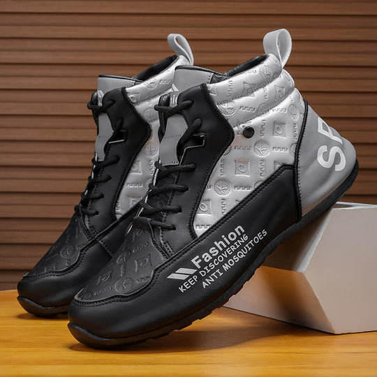 Damen Hohe Sneakers mit sportlichem Design und atmungsaktiver Oberflächenstruktur R&B