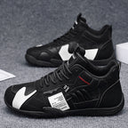 Damen Sportliche High-Top Sneakers mit robuster Profilsohle und atmungsaktiven Einsätzen