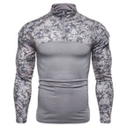 Herren Funktionspullover mit Teilreißverschluss und modernem Camouflage-Design R&B