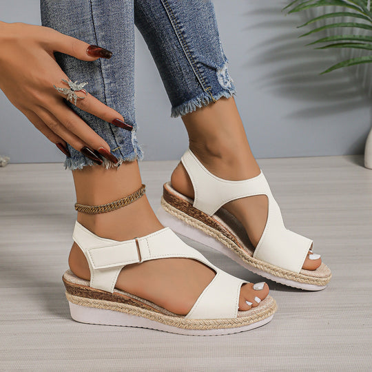 Damen komfortable Sandalen mit ergonomischem Fußbett und verstellbarem Riemen R&B
