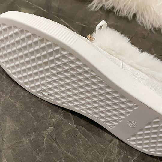 Damen Sneakers mit kuscheligem Fellkragen R&B