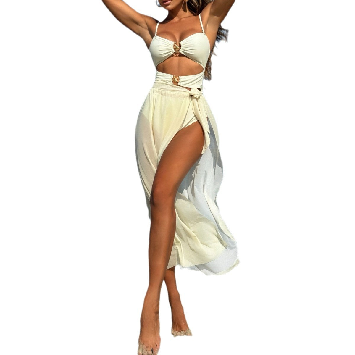 Damen Bikini-Set mit luxuriösen Schnallen-Details und elegantem Schnitt R&B