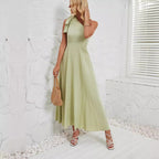 Damen Maxikleid mit asymmetrischem Design und Trägerdetail R&B