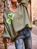 Damen Strickpullover mit liR&Benswertem Herzdesign und lässigem Schnitt R&B