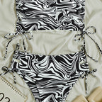 Damen Bandeau-Bikini-Set mit Stilvollem Rüschendesign