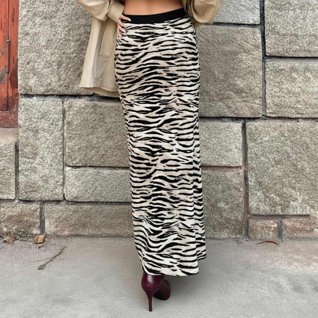 Damen Asymmetrischer Rock mit Rüschendetails und floralem Design R&B