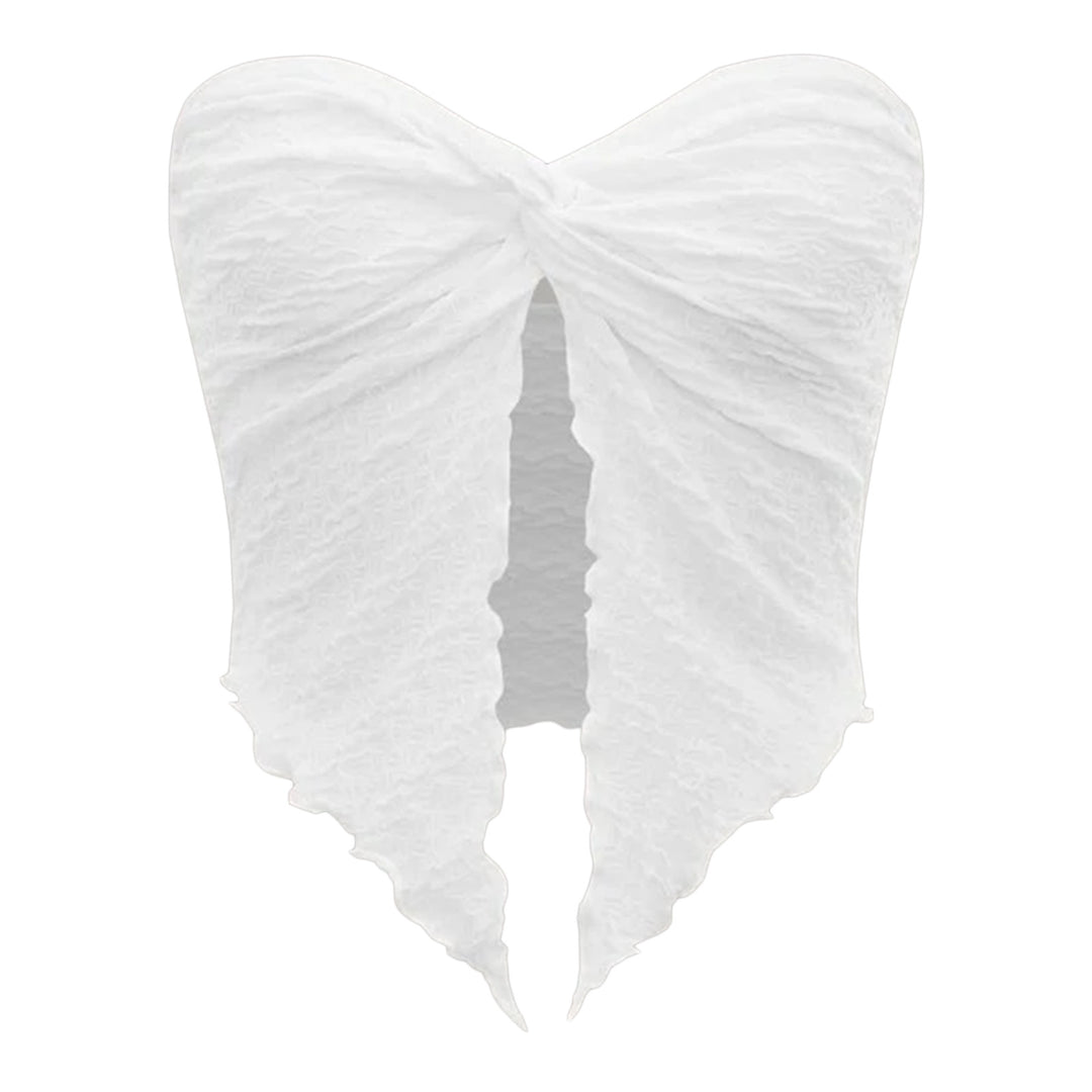 Damen ärmelloses Top mit elegantem Wickeldesign R&B
