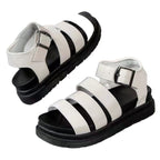 Damen Sportliche Plateau-Sandalen mit verstellbarem Riemendesign R&B