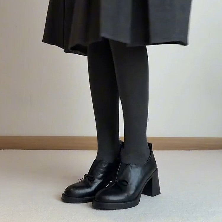 Damen elegante Halbschuhe mit praktischem Schlupfdesign und dekorativem Schleifenakzent R&B
