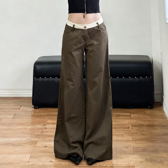 Damen Cargo-Hosen mit weitem Schnitt und praktischen Seitentaschen R&B