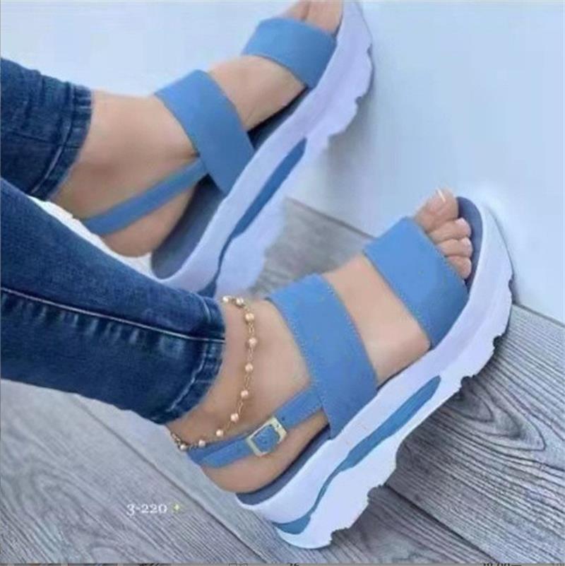 Damen Wedge-Sandalen mit modischem Riemen-Design und anatomisch geformtem Fußbett R&B