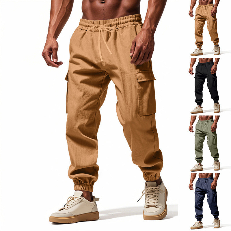 Herren lässige Cargohose mit elastischem Bund und praktischen Seitentaschen R&B