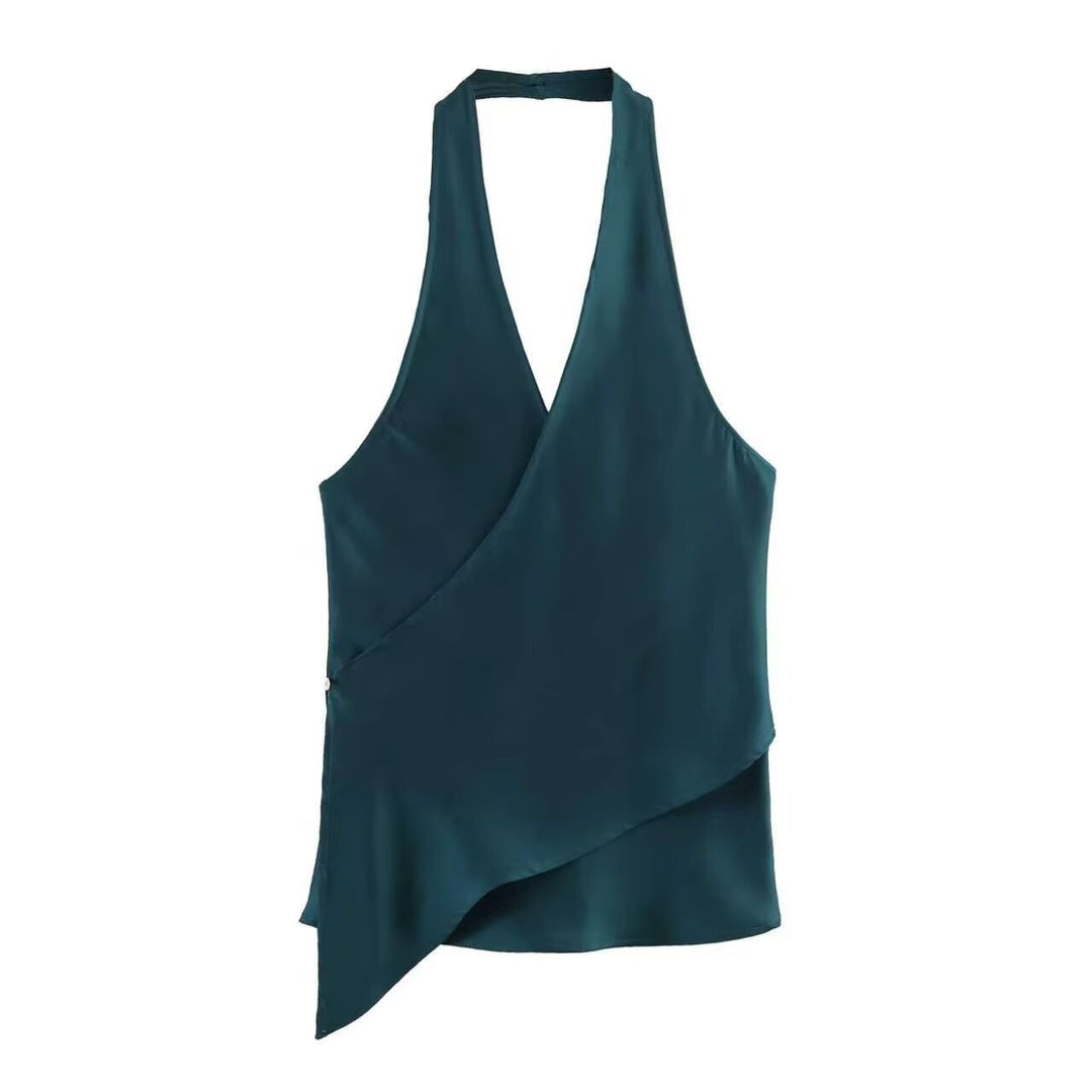 Damen Wickelbluse mit V-Ausschnitt R&B