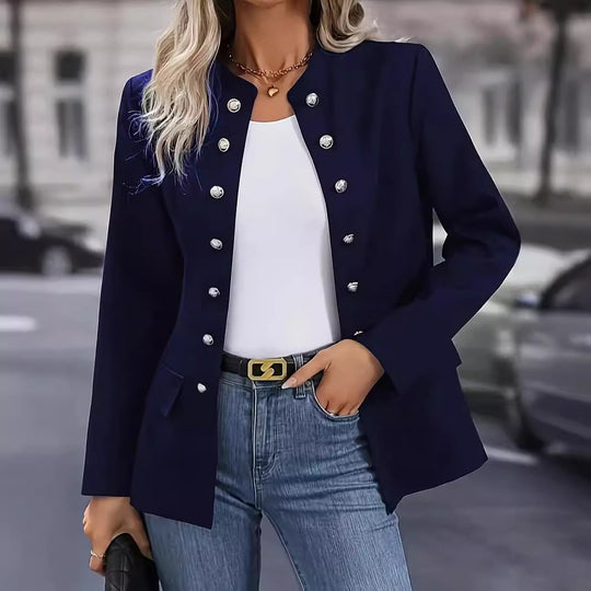 Damen Blazer mit stylishen Druckknöpfen und eleganter Passform R&B