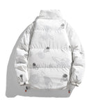 Damen futuristische Steppjacke mit astronautischen Mustern R&B