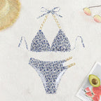 Damen Triangel-Bikini mit eleganten Kettenakzenten