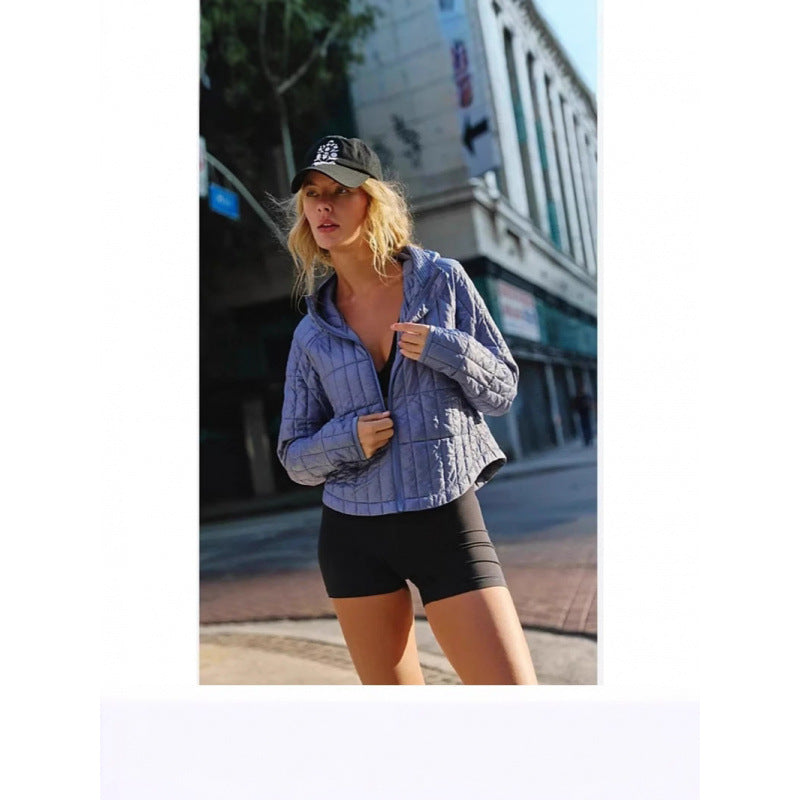 Damen modische kurze gesteppt Jacke R&B