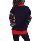 Damen Weihnachts-Pullover mit festlichem Design und strukturiertem Strick R&B