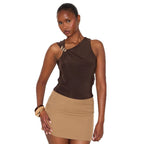 Damen Elegantes Tanktop mit dekorativem Knotendetail R&B