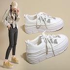 Damen Sportliche Plattform Sneakers mit glitzernden Akzenten R&B